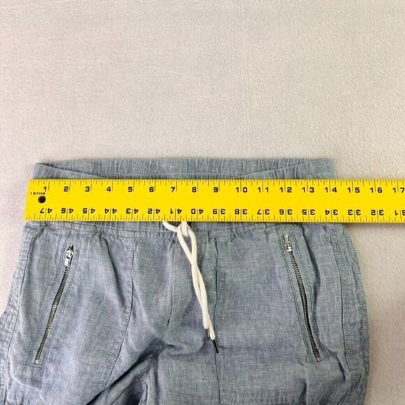 Athleta Cabo Linen Jogger Pants Womens 2 Chambray Blue Drawstring 530642 - Picture 11 of 14